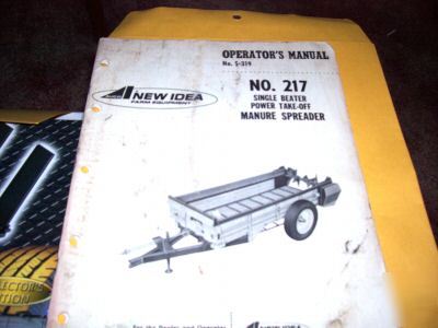 New operator's manual idea no. 217 manure spreader