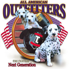 All american outfitters dalmation pup firefighter shirt