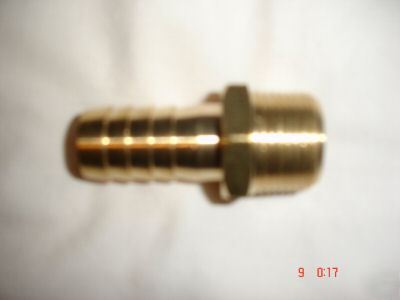 Nib 7 x brass hose tail 1 1/4