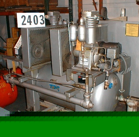 Ingersoll rand 3 h.p. twin pump air compressor